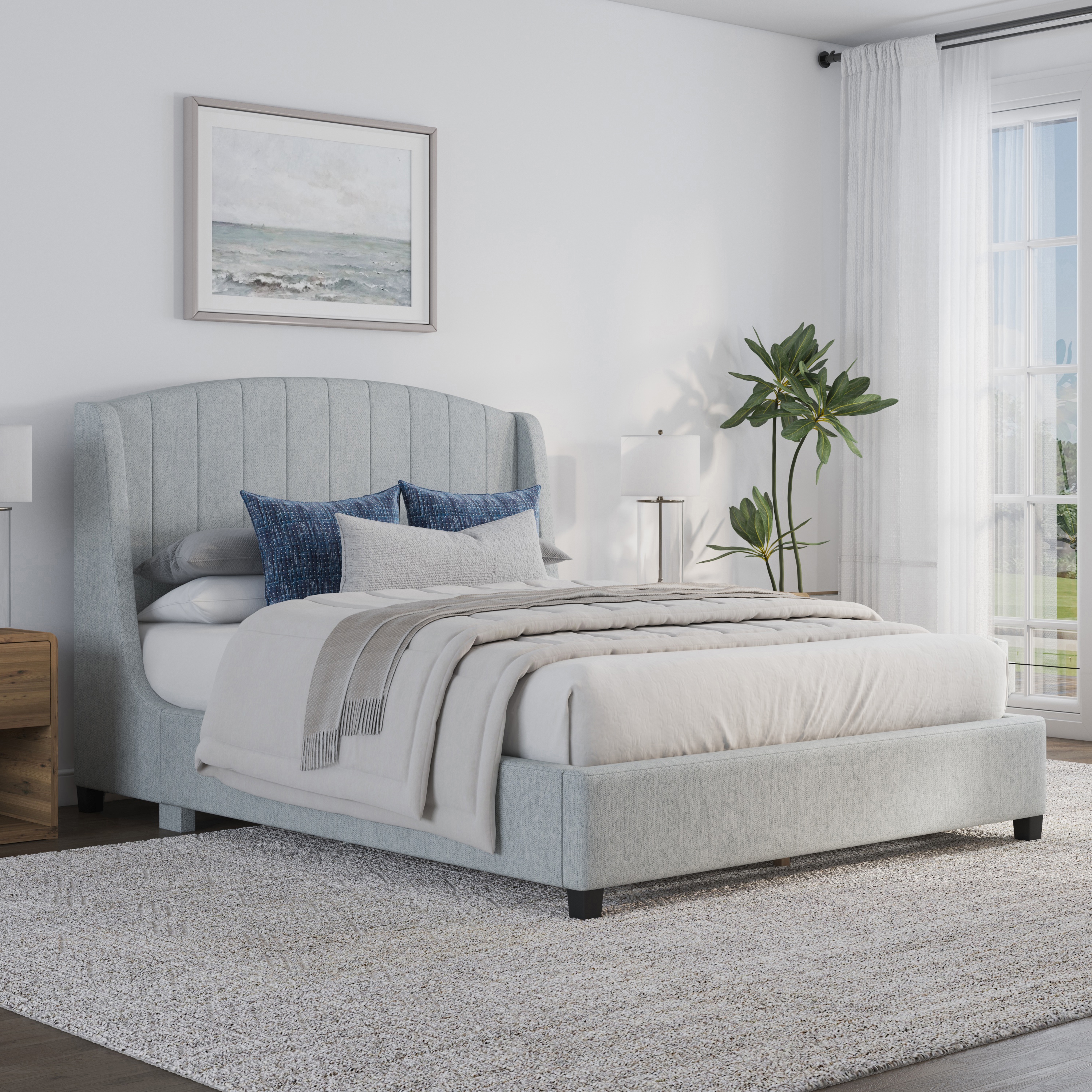HH2 Home Copestone Winged Queen Platform Bed