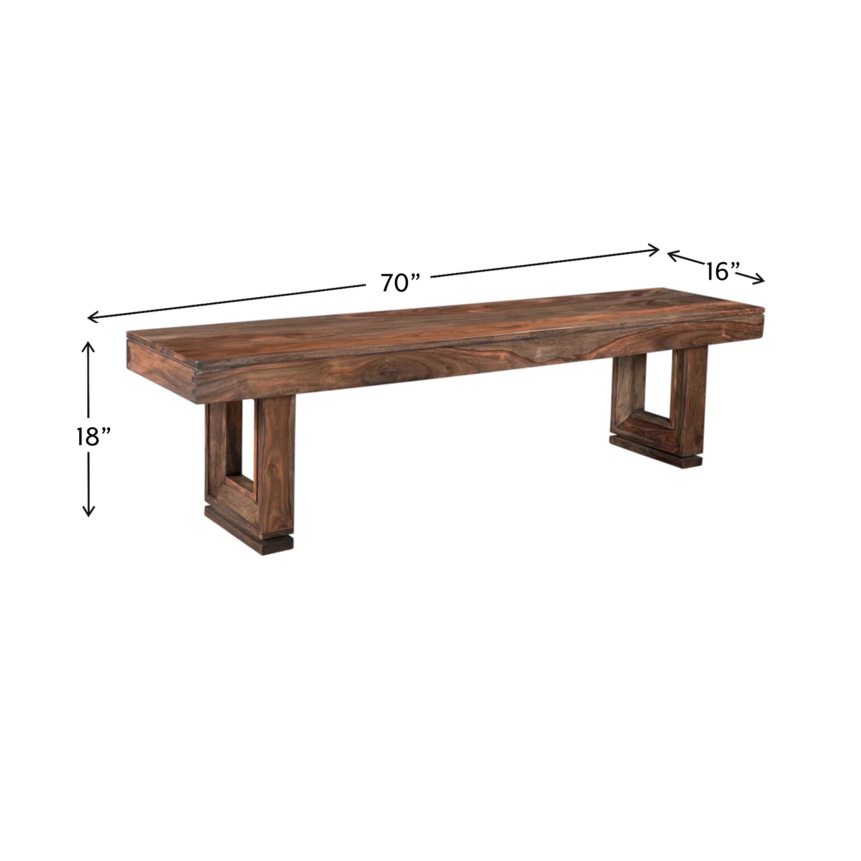 HH2 Home Home Creations Bellarose Wood Dining Bench