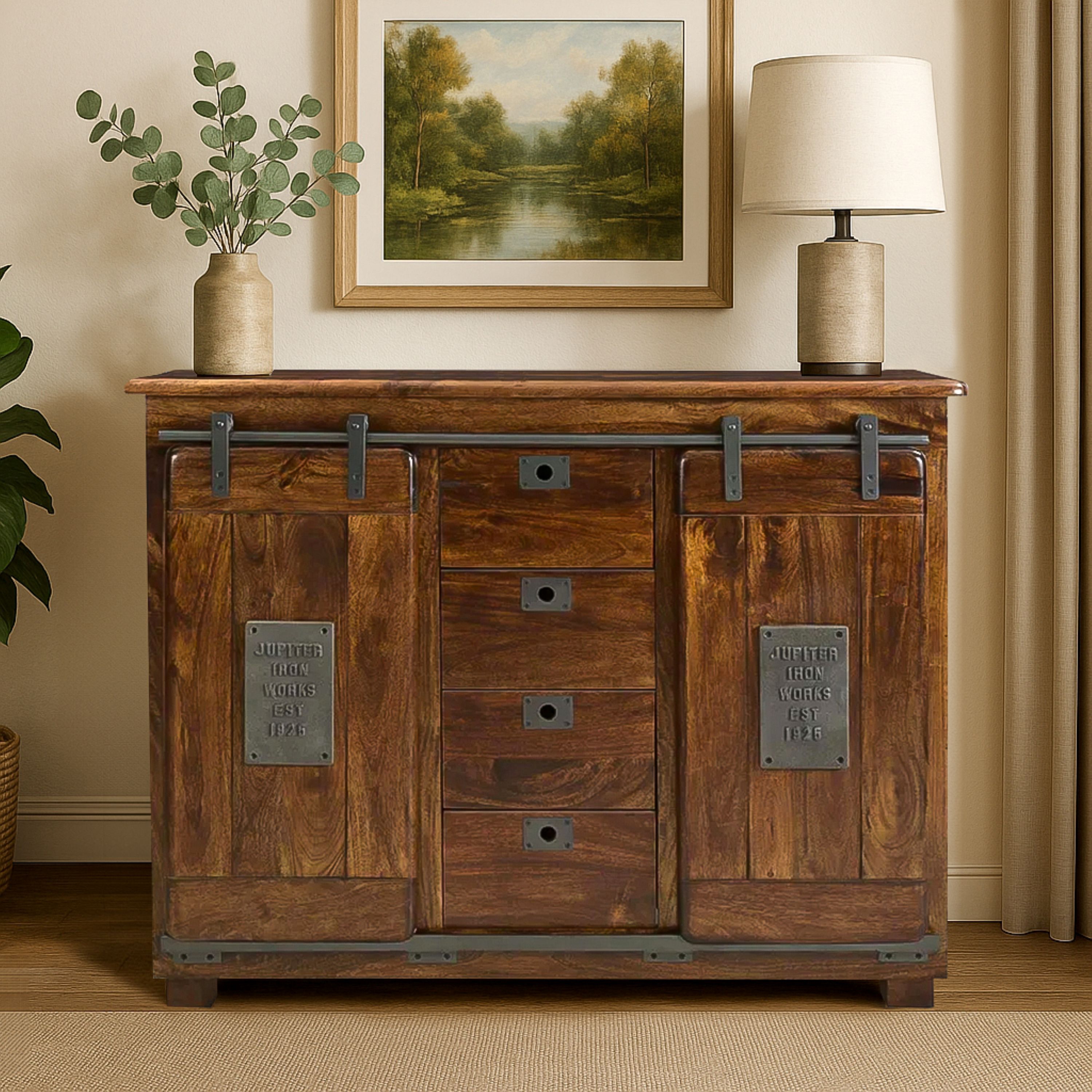 HH2 Home Home Creations Dun 4-Drawer Sideboard