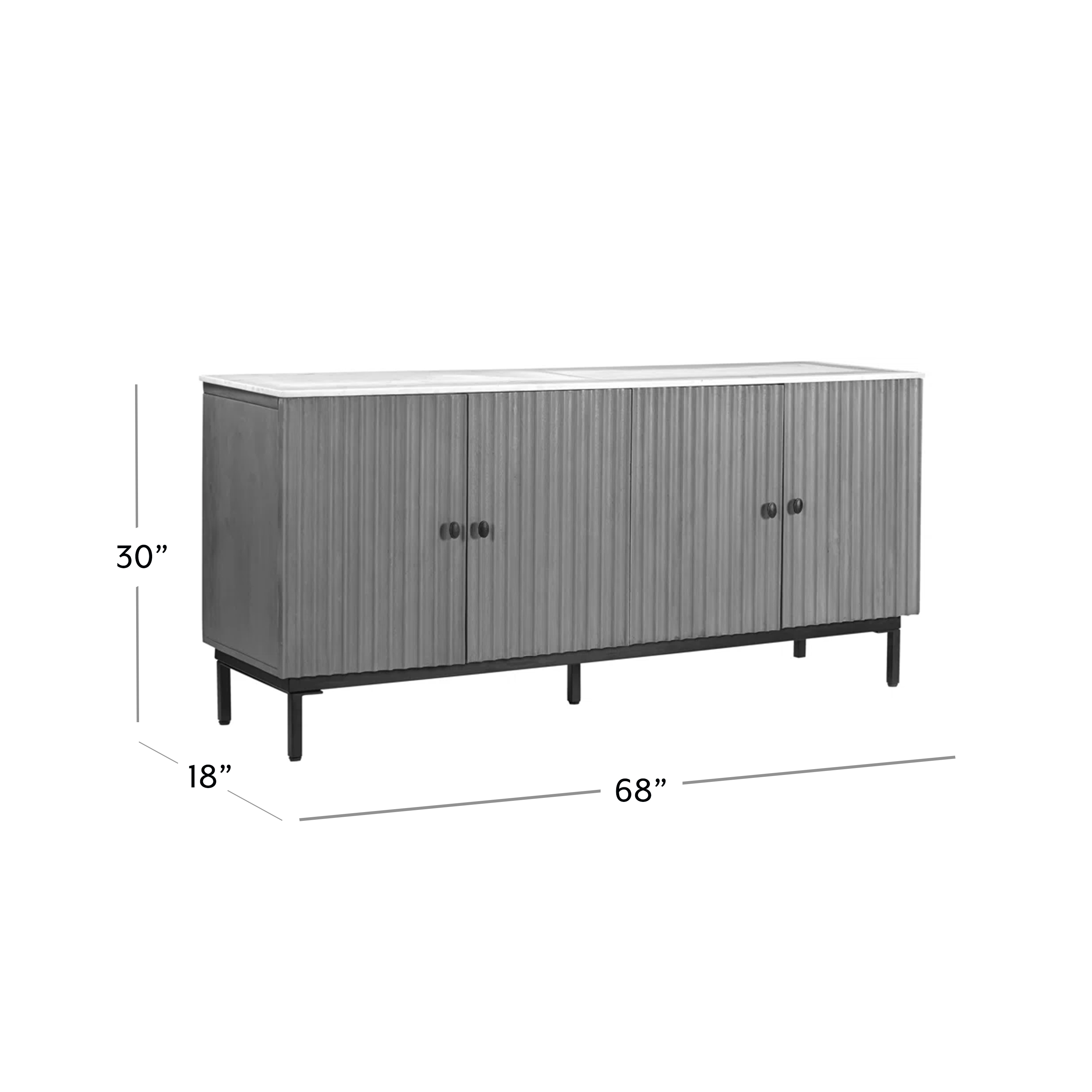 4-Door Credenza