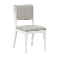 Wood and Upholstered Dining Chairs, Set of 2