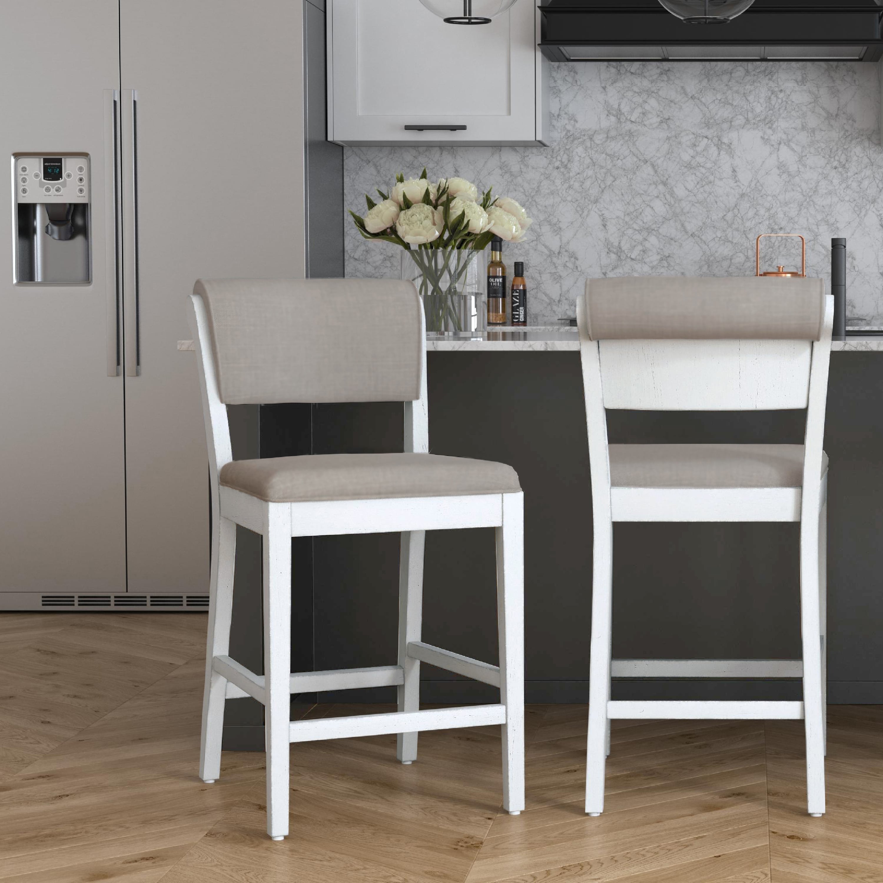 Hillsdale Clarion 4542829 Wood and Upholstered Panel Back Counter