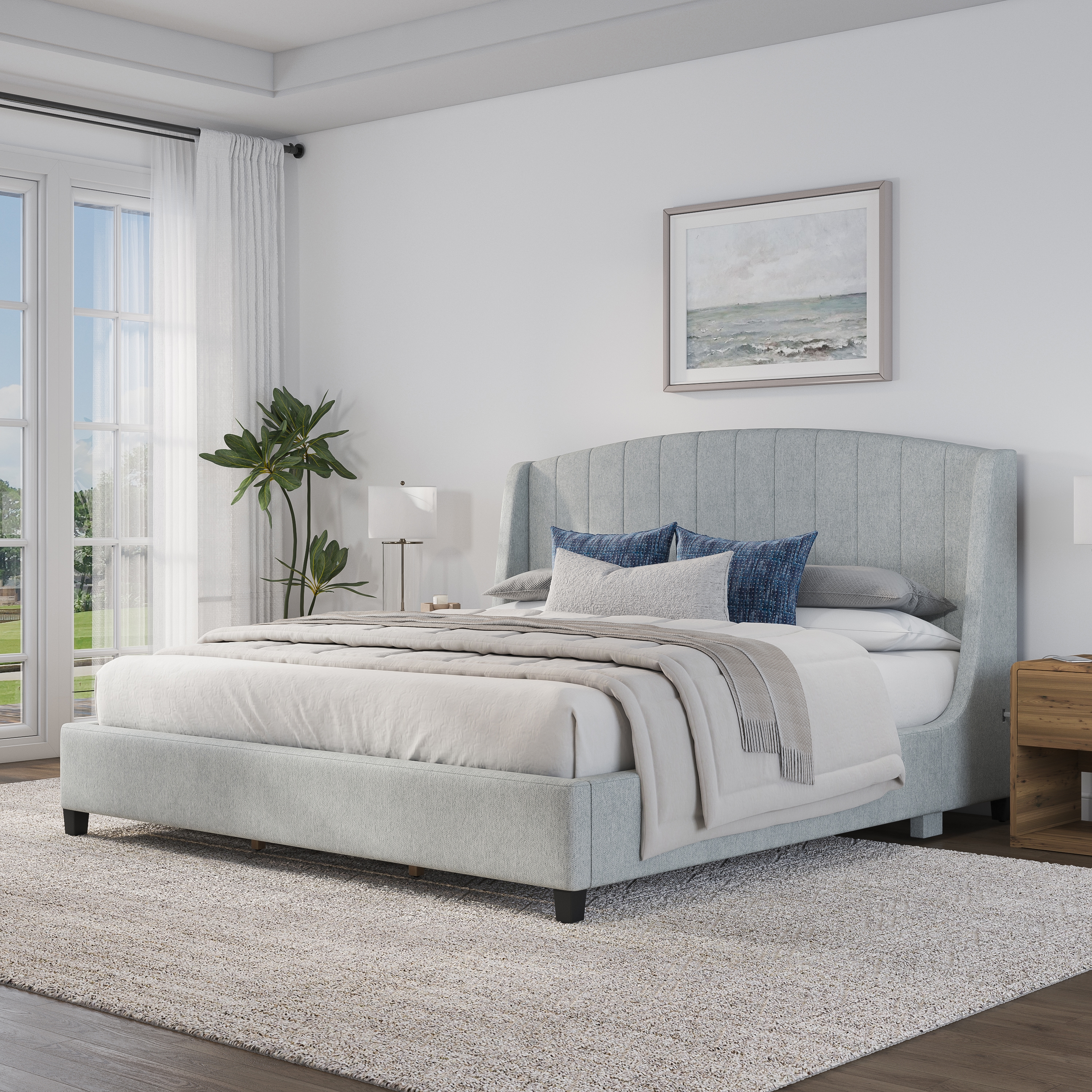 HH2 Home Copestone Winged King Platform Bed