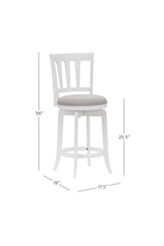 Hillsdale Presque Isle Transitional Swivel Barstool with Upholstered Seat