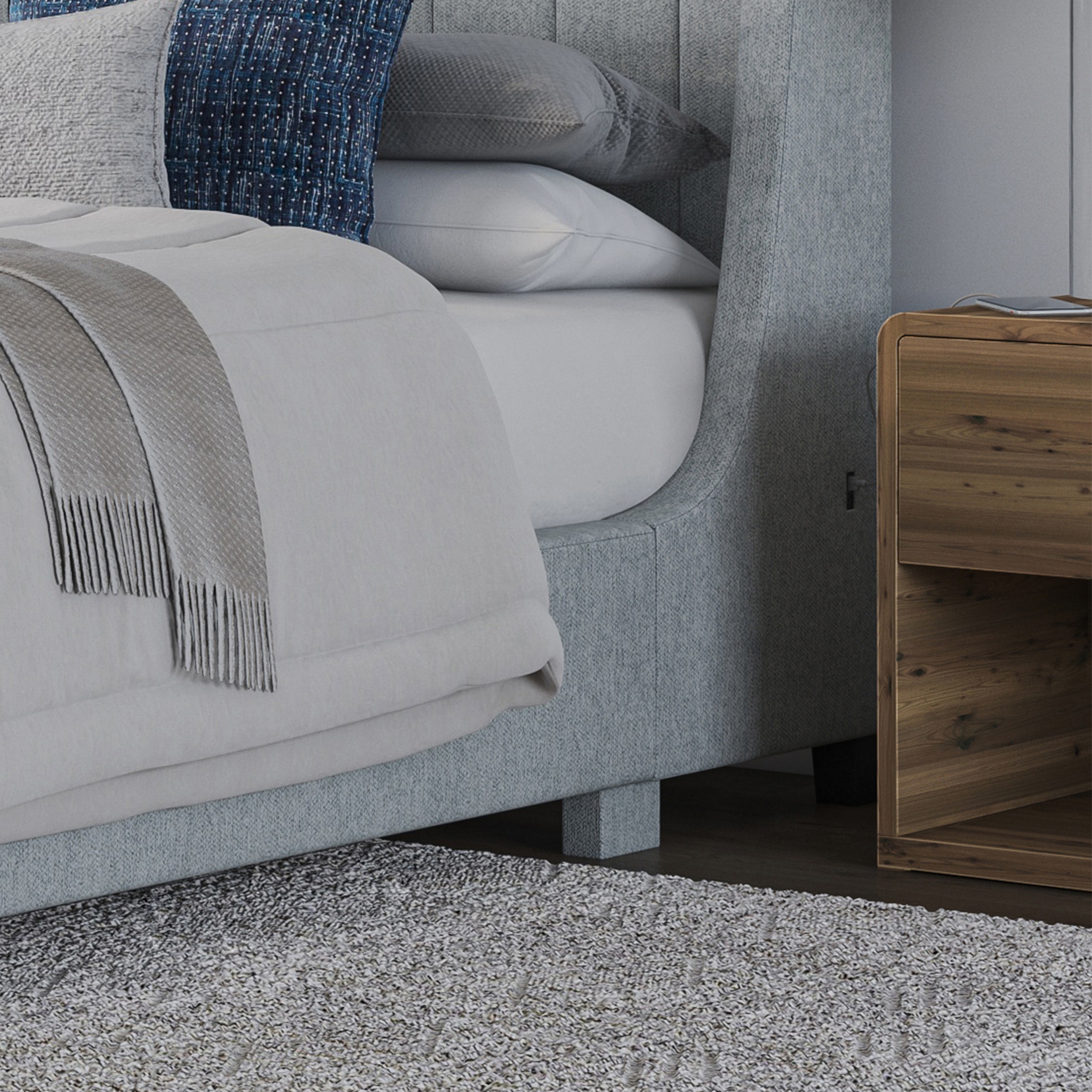 HH2 Home Copestone Winged Queen Platform Bed