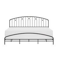 Riverbrooke Metal Arch Scallop Design King Bed with Low Footboard