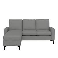 Contemporary Upholstered Reversible Chaise Sectional