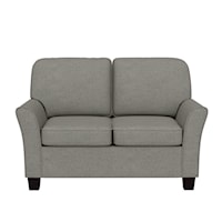 Traditional Upholstered Loveseat with Rolled Arms