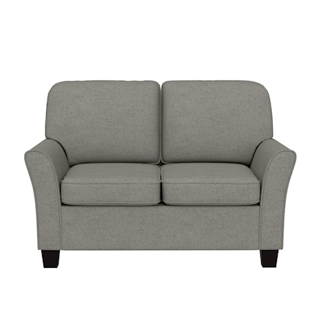 Traditional Upholstered Loveseat with Rolled Arms