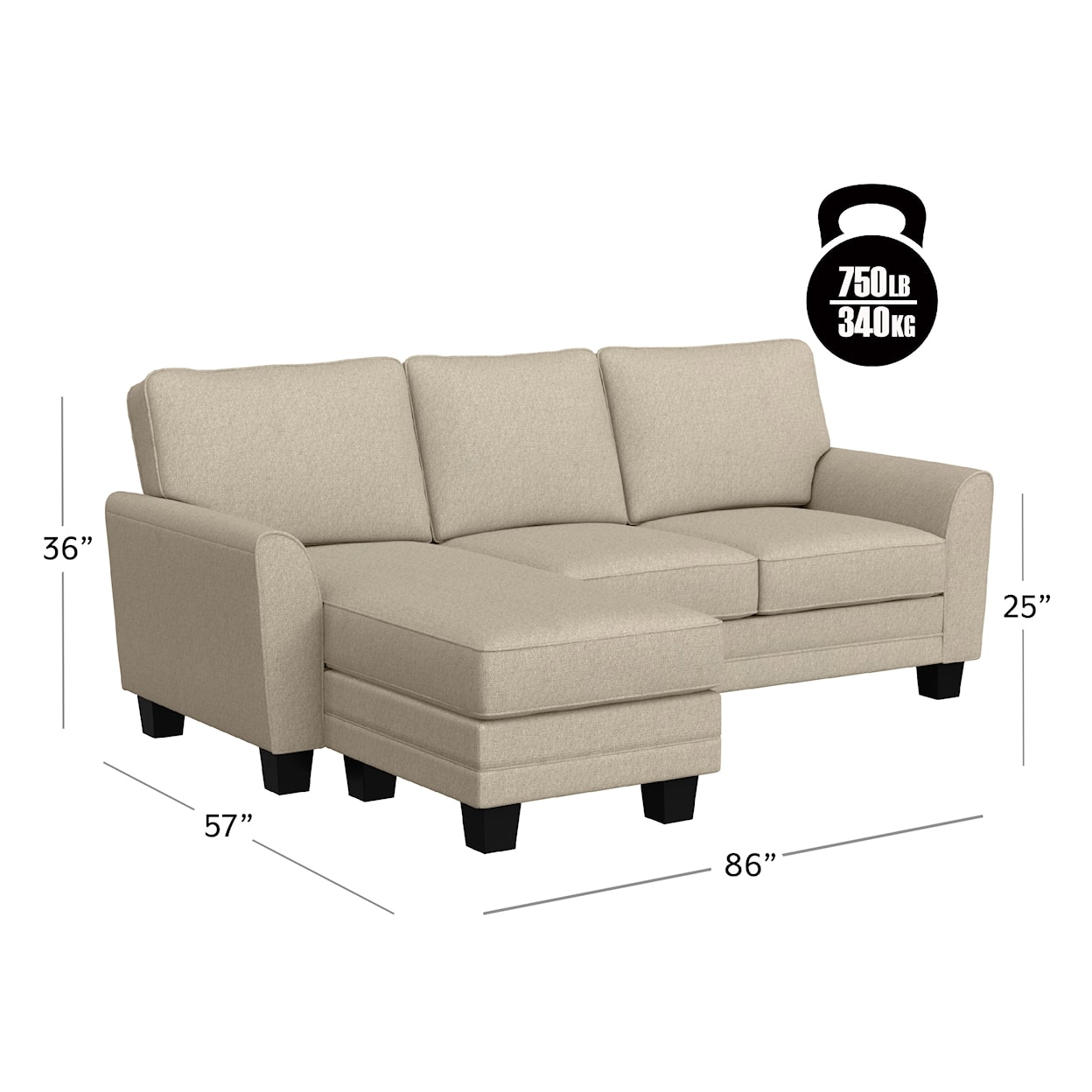 Hillsdale Daniel Sectional Sofa