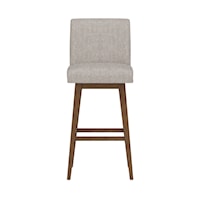 Uniquely Yours Wood And Upholstered Parson Adjustable Swivel Stool