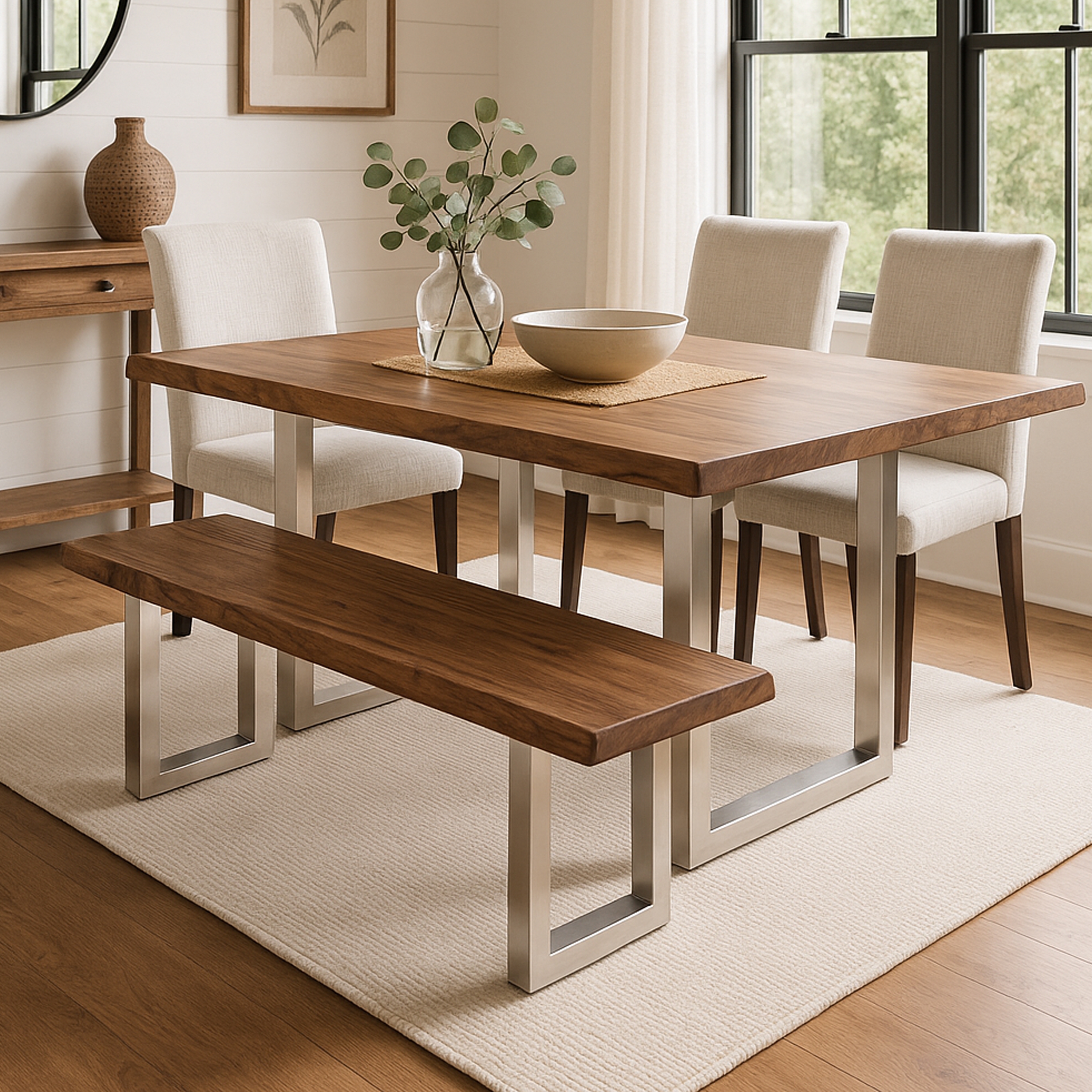 HH2 Home Home Creations Luxe Backless Bench