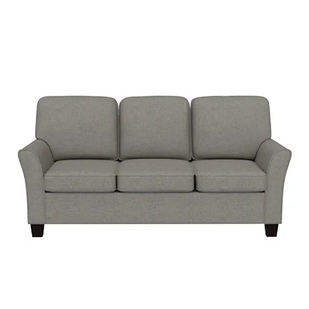 Traditional Upholstered Sofa with Rolled Arms