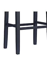 Hillsdale Fiddler Farmhouse Backless Barstool with Saddle-Style Seat