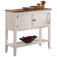 Transitional 2-Door Wood Server