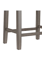 Hillsdale Fiddler Farmhouse Backless Barstool with Saddle-Style Seat