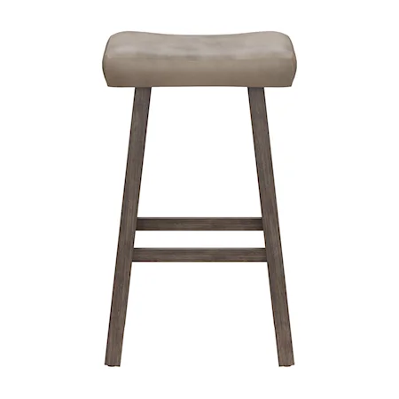 Saddle Backless Bar Height Stool