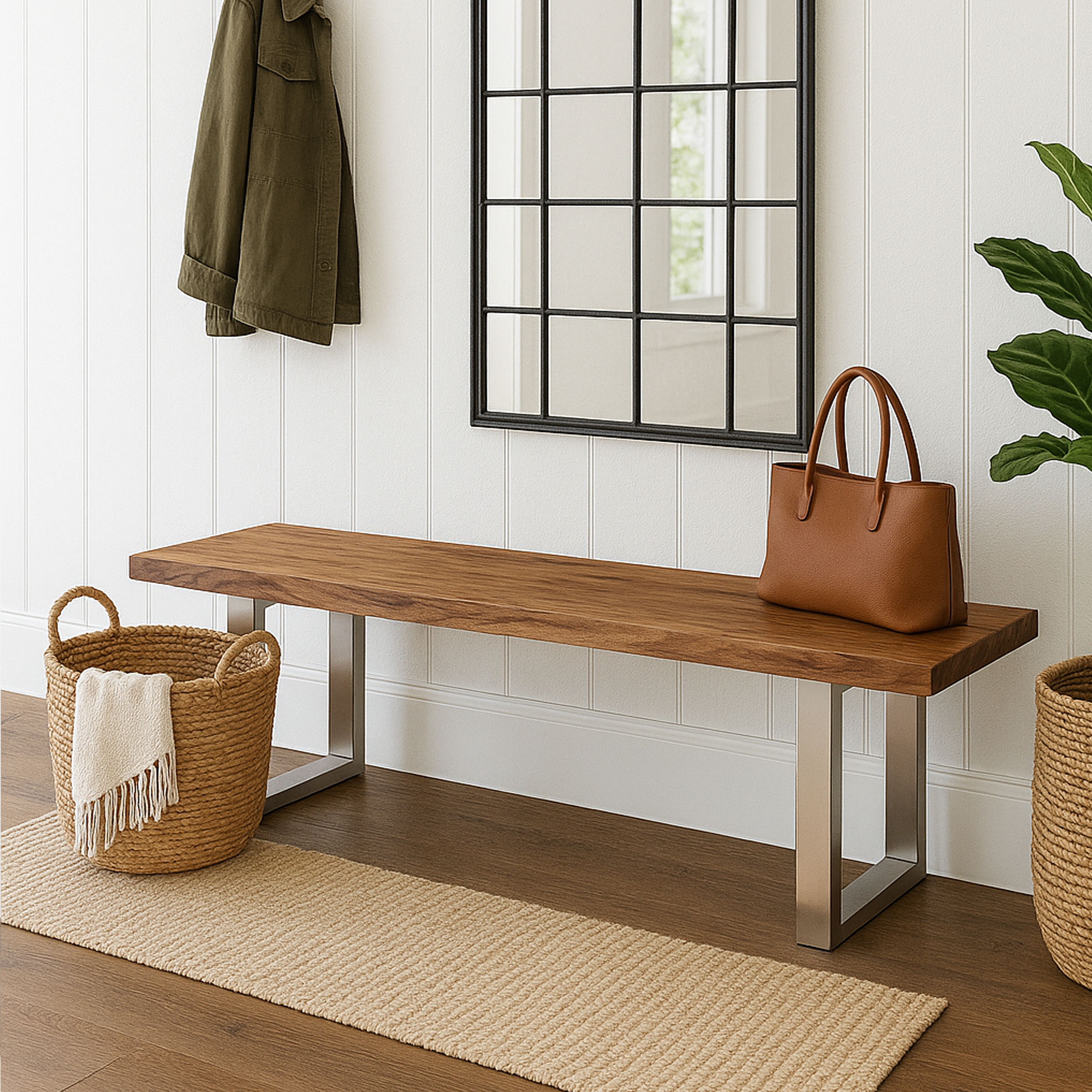 HH2 Home Home Creations Luxe Backless Bench