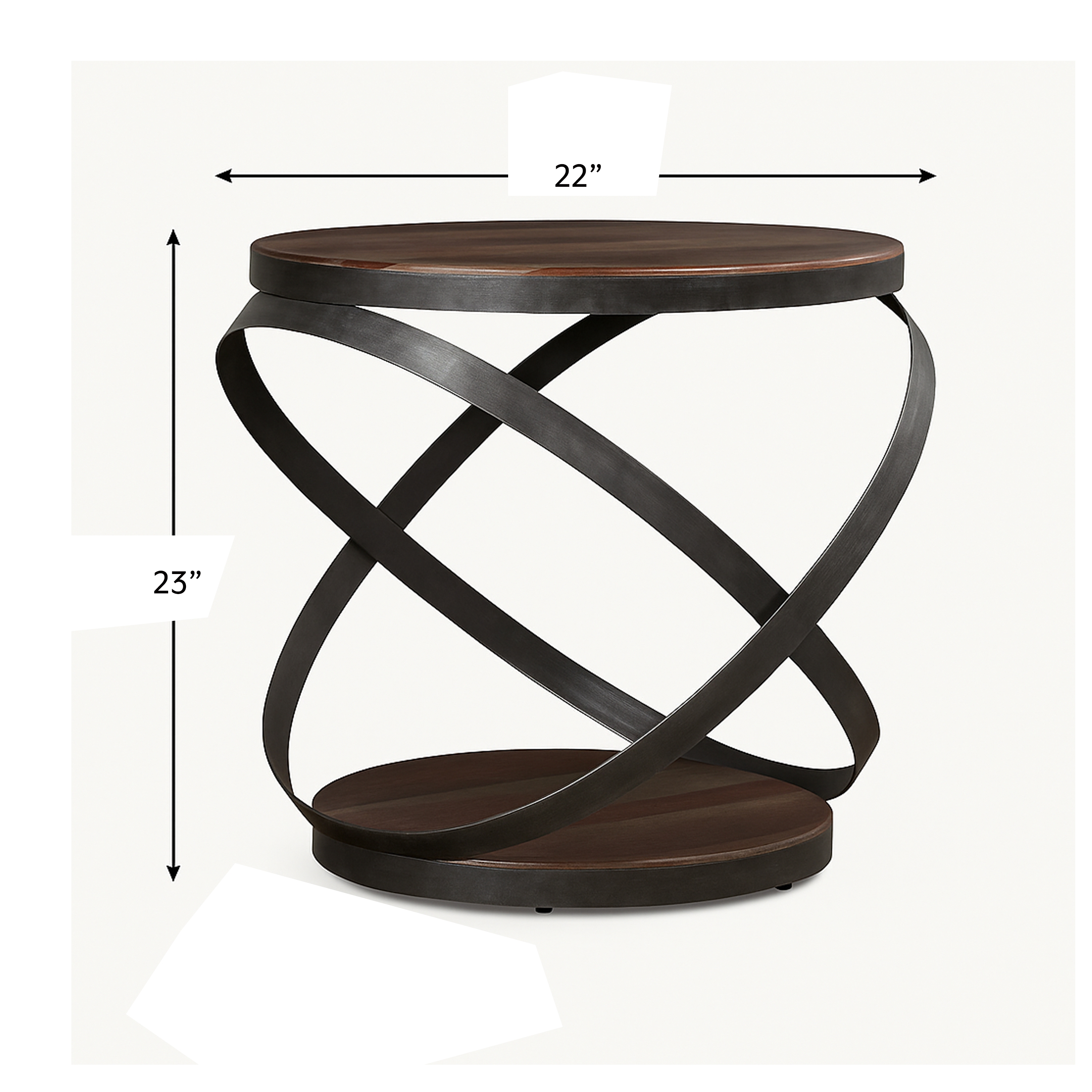 HH2 Home Home Creations Grayson Round Accent Table