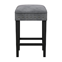 Contemporary Counter Stool with Upholstered Seat