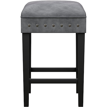 Contemporary Counter Stool with Upholstered Seat