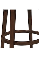 Hillsdale Halbrooke Wood Counter Height Swivel Stool with Arms and Tufted Back