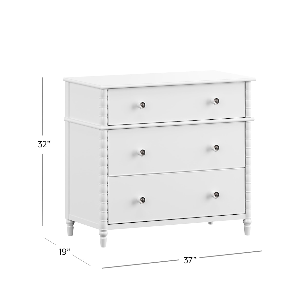 Hillsdale Alva 3-Drawer Bedroom Chest