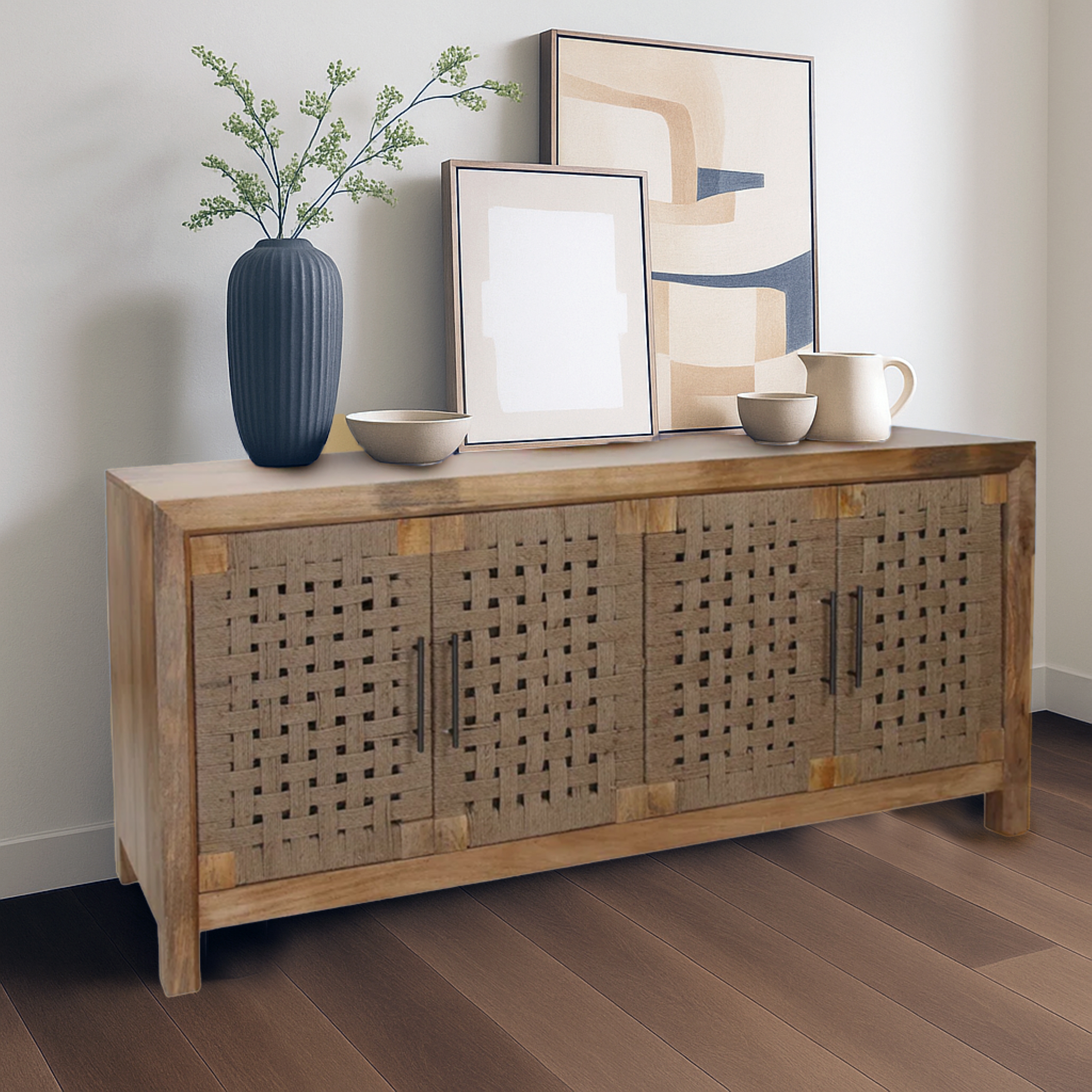 HH2 Home Home Creations Nia 4-Door Credenza