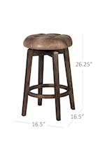 Hillsdale Odette Odette Backless Swivel Counter Height Stool