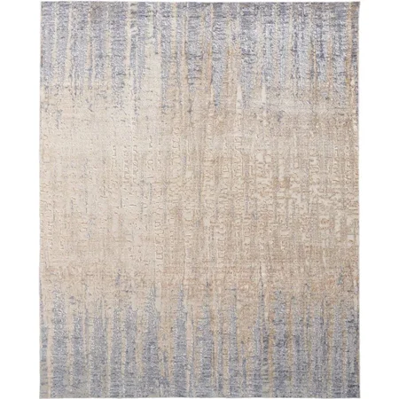 Blue / Beige Rug 9-8" X 12-8"