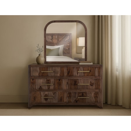 Dresser and Mirror Set