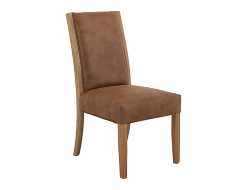 Transitional Dining Chair with Upholstered Seat