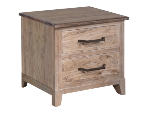 Transitional 2-Drawer Nightstand
