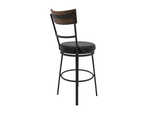 Contemporary 24" Barstool with Faux Leather Upholstered Seat