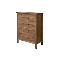 Solid Wood 4-Drawer Chest