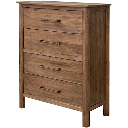 Solid Wood 4-Drawer Chest