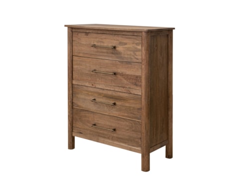 Solid Wood 4-Drawer Chest