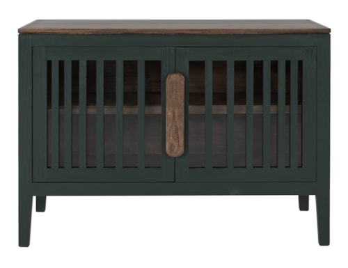 Contemporary 2-Door Sideboard with Slatted Doors