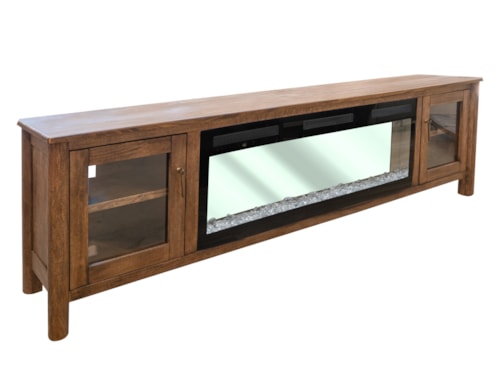 Transitional TV Console with Electric Fireplace