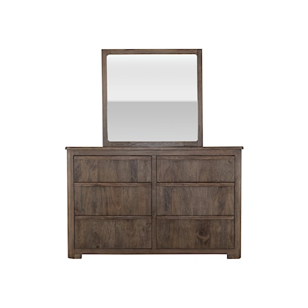 6-Drawer Dresser and Mirror