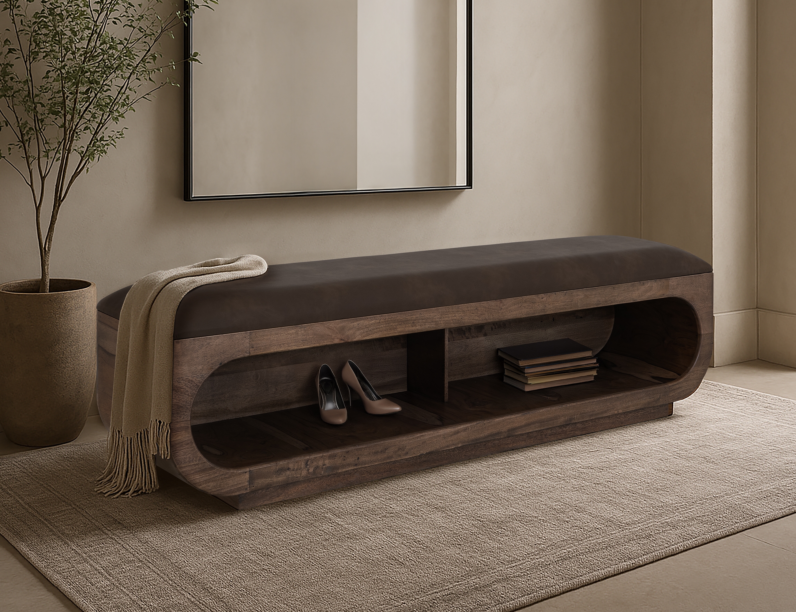 International Furniture Direct Balam Bench