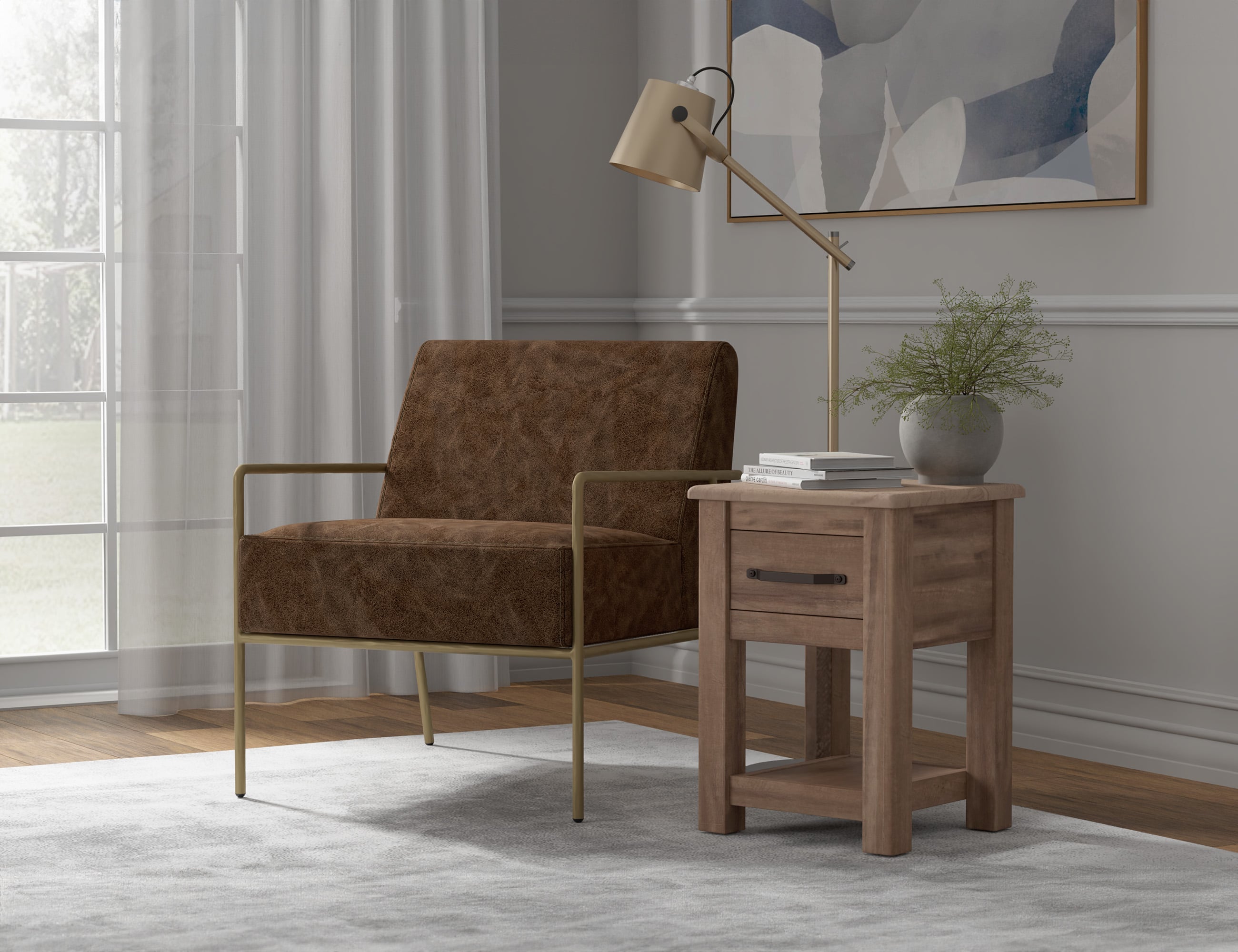 International Furniture Direct Aragon Accent Armchair