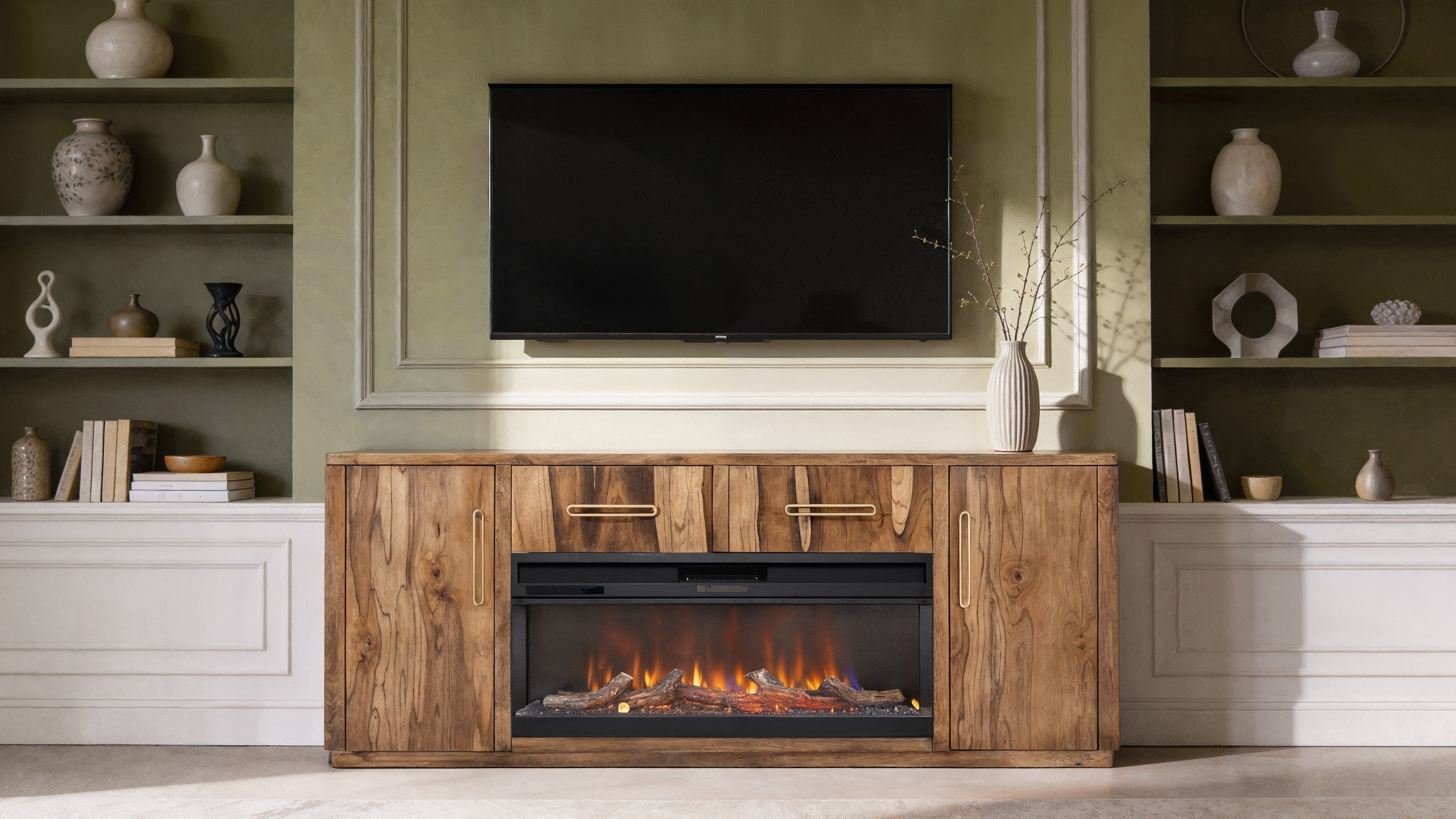 International Furniture Direct Balam 2-Drawer Entertainment Center
