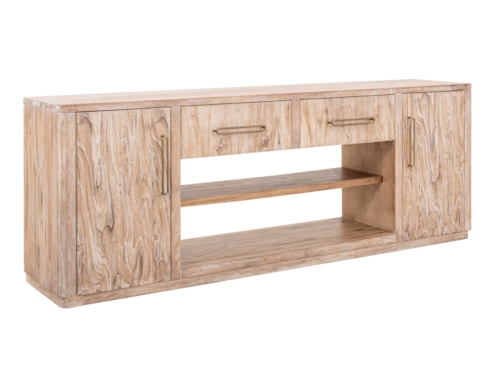 Modern Rustic 2-Drawer Entertainment Center