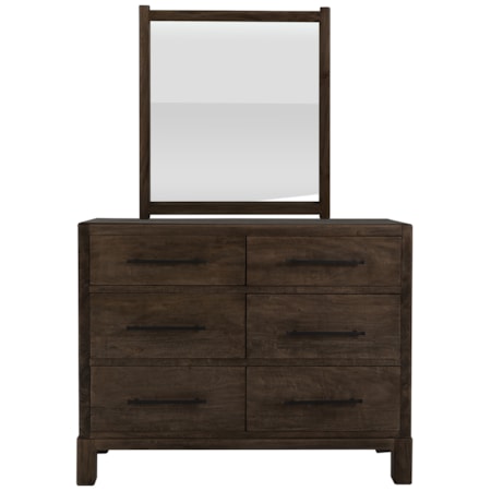 6-Drawer Dresser with Mirror