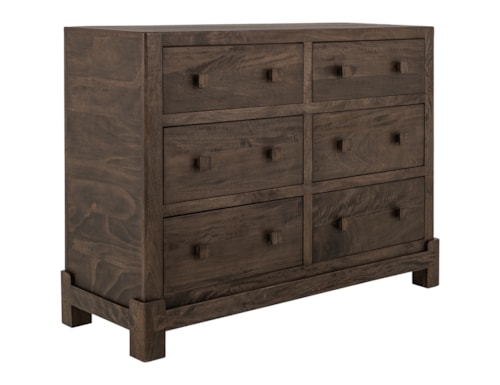 Contemporary 6-Drawer Dresser with Microfiber-Lined Top Drawers