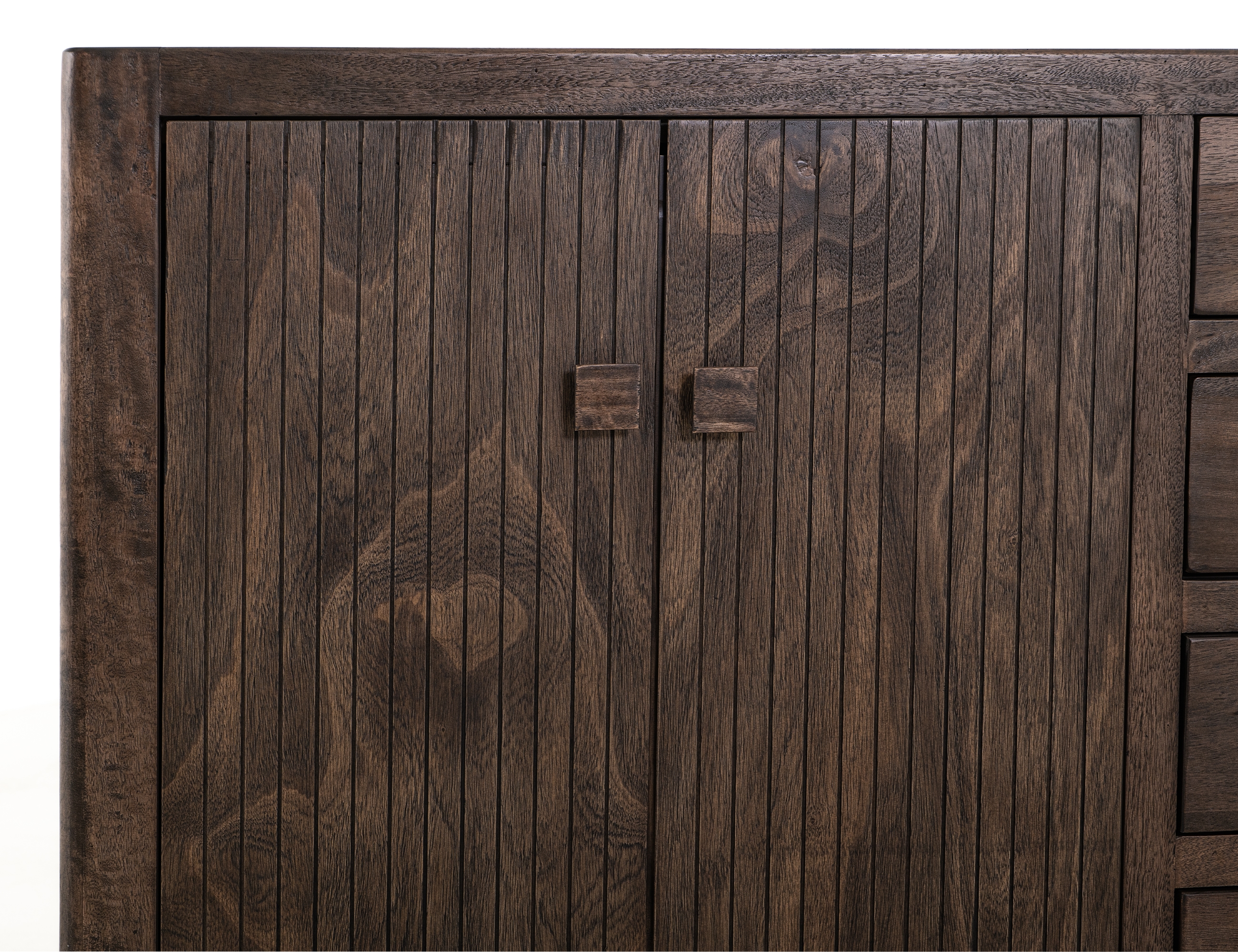 International Furniture Direct Dark Atenas 4-Drawer Console