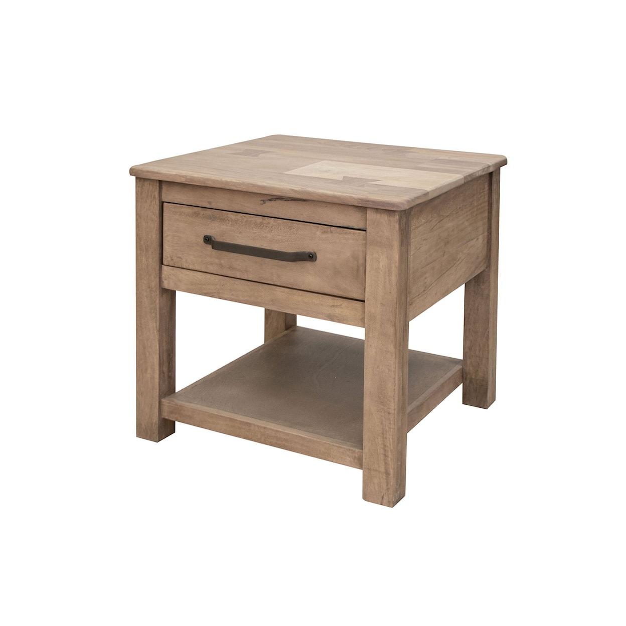 International Furniture Direct Natural Parota End Table