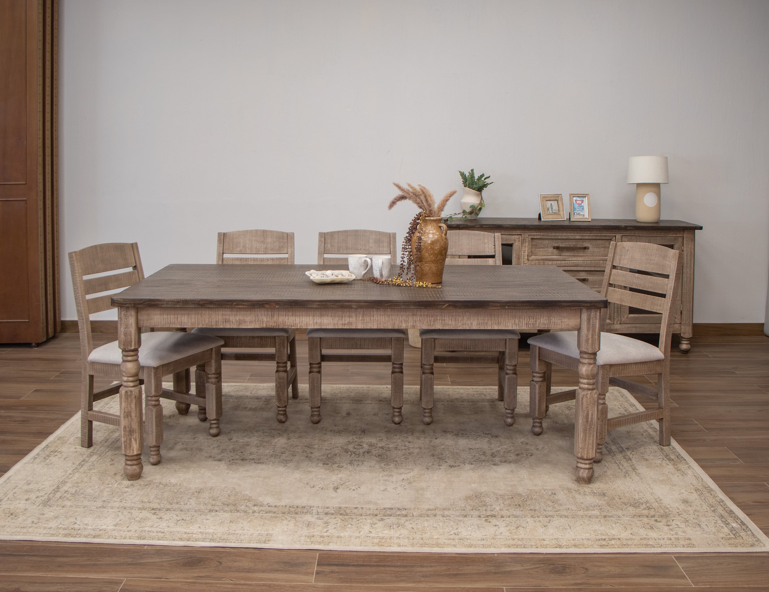 International Furniture Direct Natural Stone IFD4091BFFx1+IFD4091TBLx1