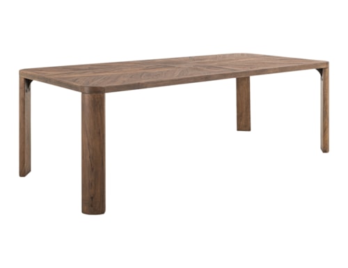 Contemporary Dining Table with Rounded Edges